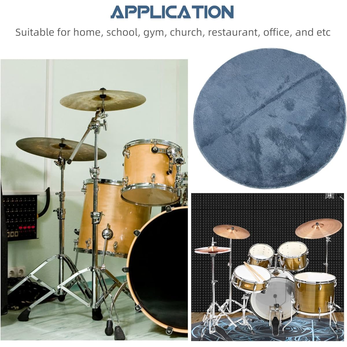 EXCEART Non-Slip Soundproof Rug Sound Absorbing Panel Plush Soundproof Carpet Sound Insulation Pad Soundproof Cushion Hardwood Tile Floor Supplies