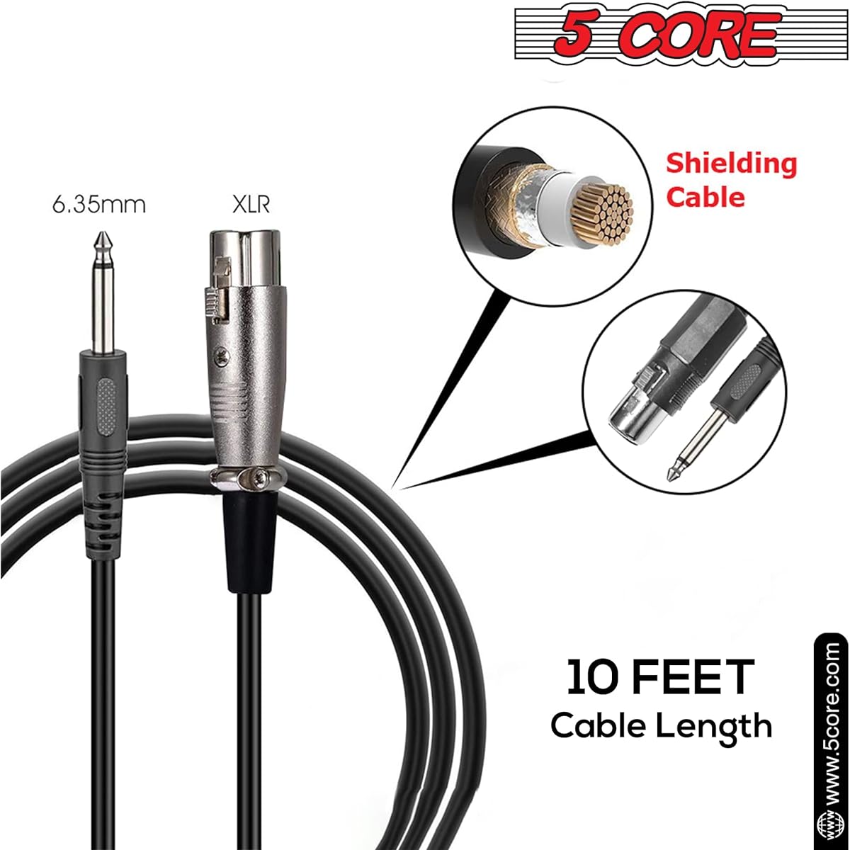 5 Core 2 Pack Professional Microphone Audio Dynamic Cardioid Karaoke Singing Wired Microphone Music Recording Karaoke Microphone Pair PM 608 2pcs