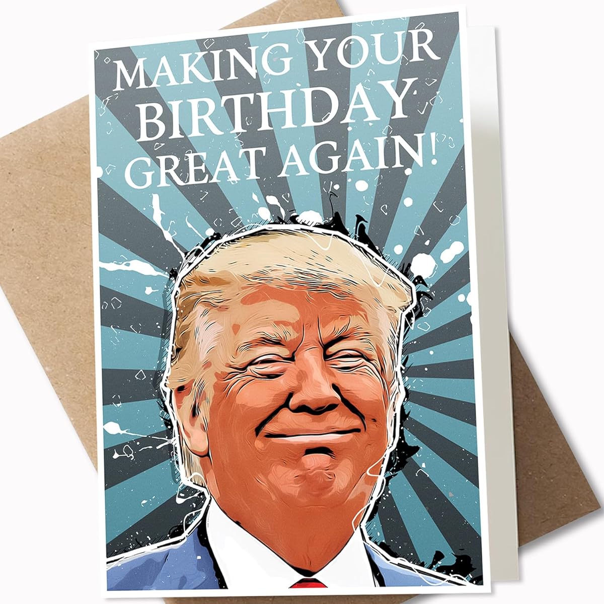 GIFTSFARM Birthday Card Unisex Funny Birthday Gift for Mom, Dad, Birthday Card Gift for Him (5 x 7 inch card with kraft envelope)