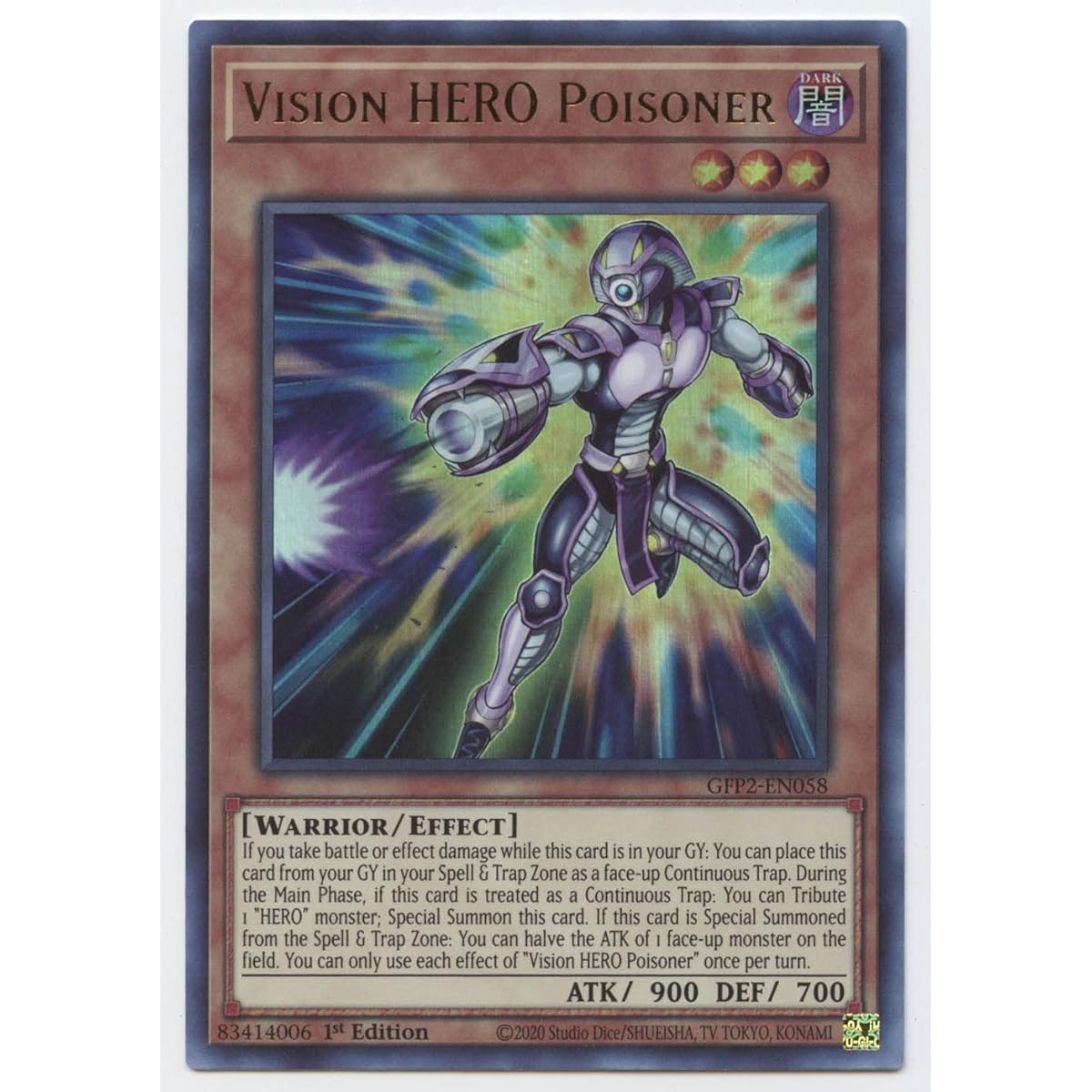 Vision Hero Poisoner - GFP2-EN058 - Ultra Rare - 1st Edition