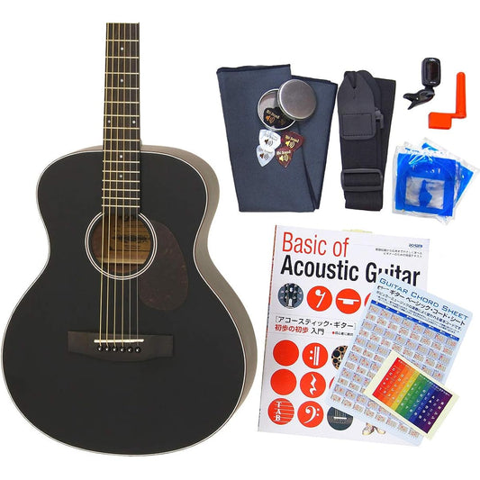 Aria Mini Guitar Acoustic Guitar ARIA-151 Acoustic Guitar Beginner's 12-piece Set MTBK [98765] [Safe to ship after inspection]