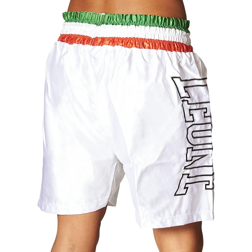LEONE 1947 Boxing Shorts Unisex [ITALY BOXING SHORTS] Satin Material Lightweight Elastic Waist AB733 [Genuine Product]