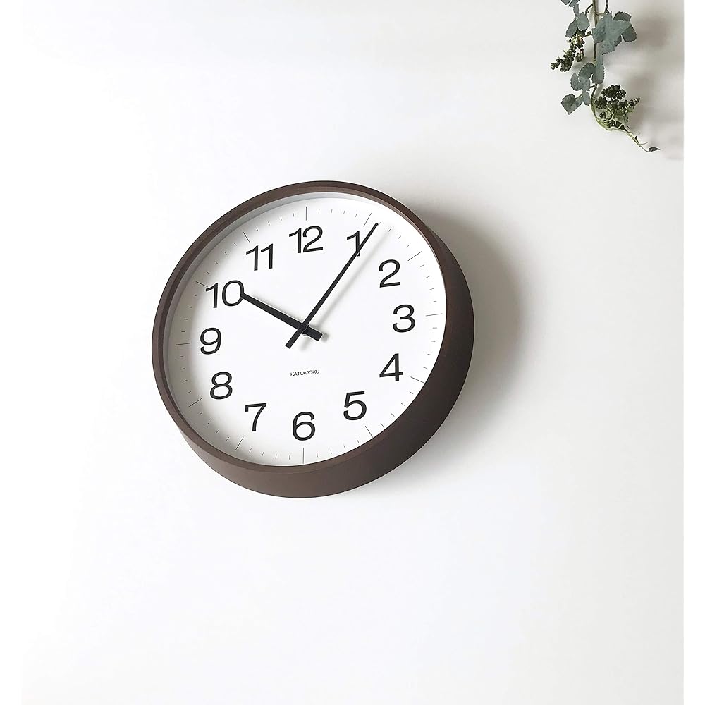 KATOMOKU muku clock 16 LL Brown km-116BRRC φ392mm