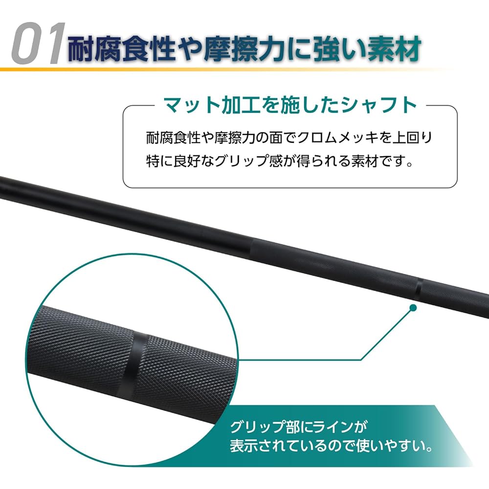 Bodytech Barbell Shaft Straight Bar 200cm 28mm Shaft Barbell Dip Bar Arm Bar Bench Press Arm Curl BTS22CM004 Black
