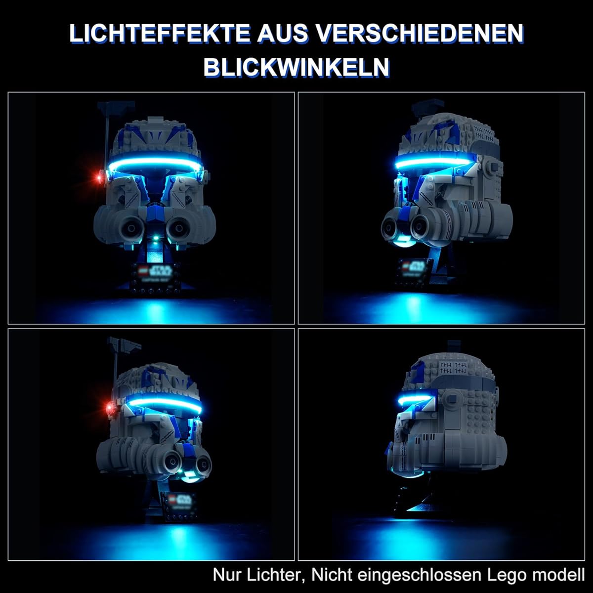 cooldac LED Light Kit Lego Captain Rex Helmet 75349 Lighting Kit Compatible with Lego 75349 (Light Only, No Lego Model)
