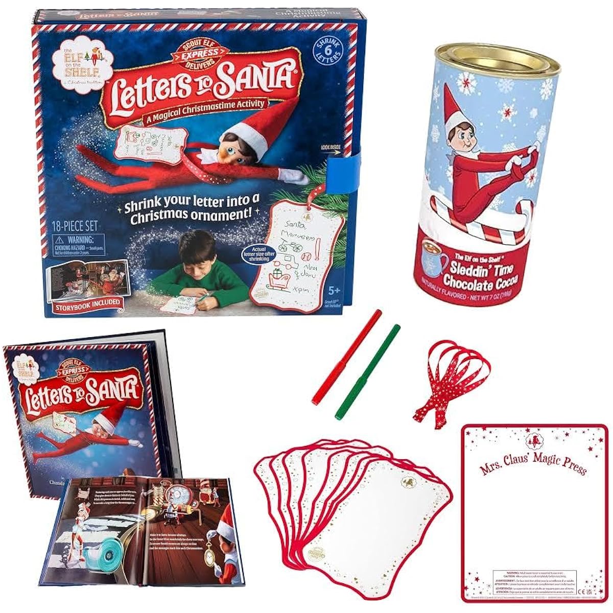 The Elf on The Shelf Christmas Train Advent Calendar and Scout Elf Express Delivery: Letter to Santa Gift Set