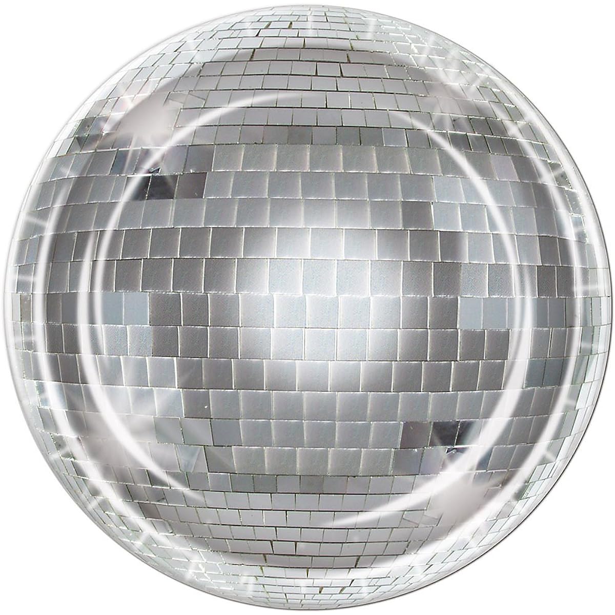 Disco Ball 9 Inch Plate, White, 58025