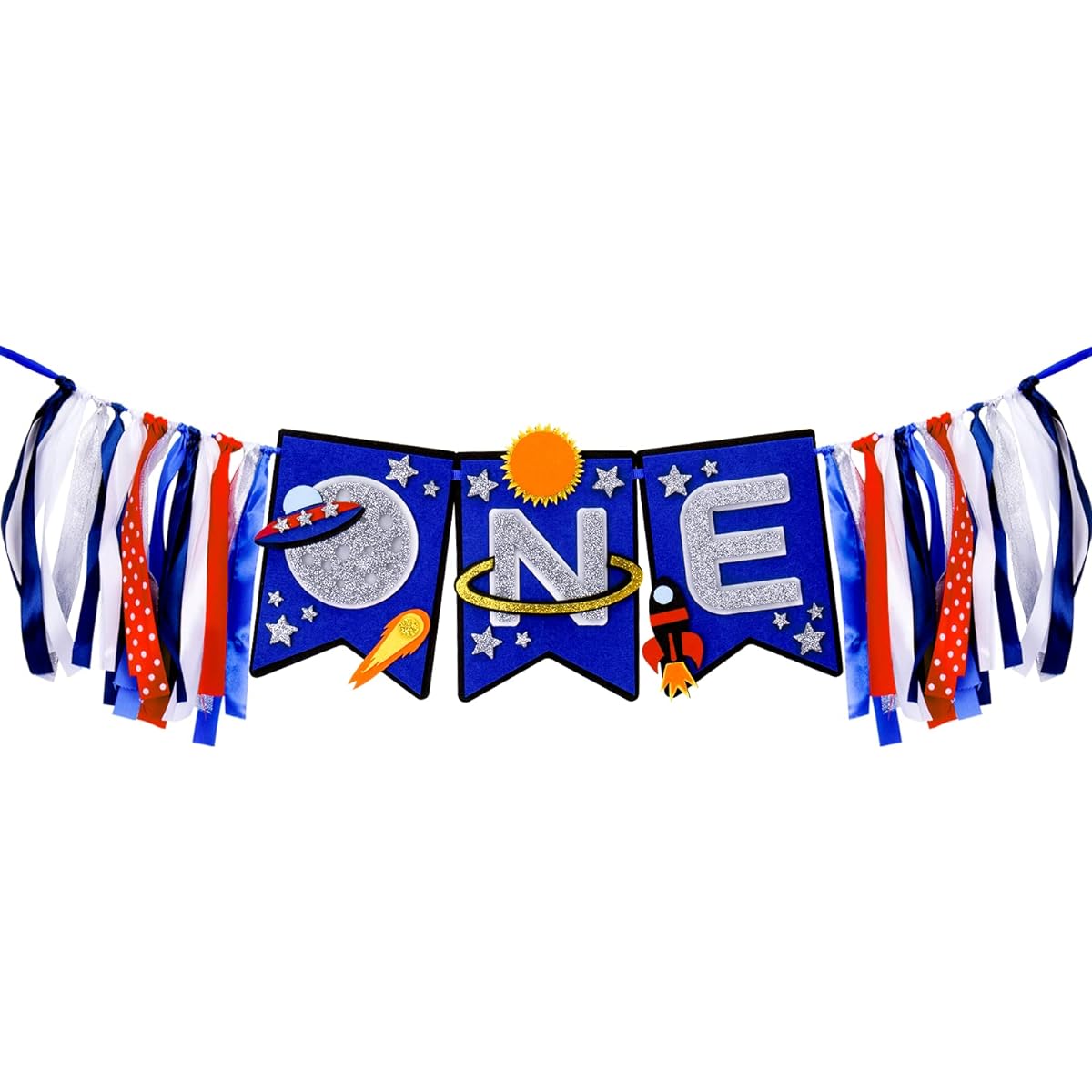 First Trip Around The Sun Birthday Decorations High Chair Banner 1st Birthday Decorations Gifts for Boys 1st Birthday Banner Baby Shower Decorations Birthday Party Supplies