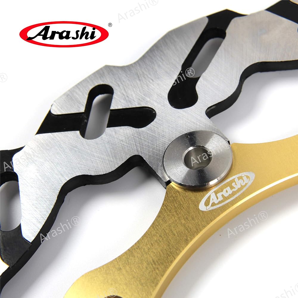 Arashi Front and Rear Brake Disc Rotor for Yamaha XP T-max530 Tmax530 T-max 530 2012-2015 / ABS 2012-2018 Motorcycle Replacement Accessories Gold