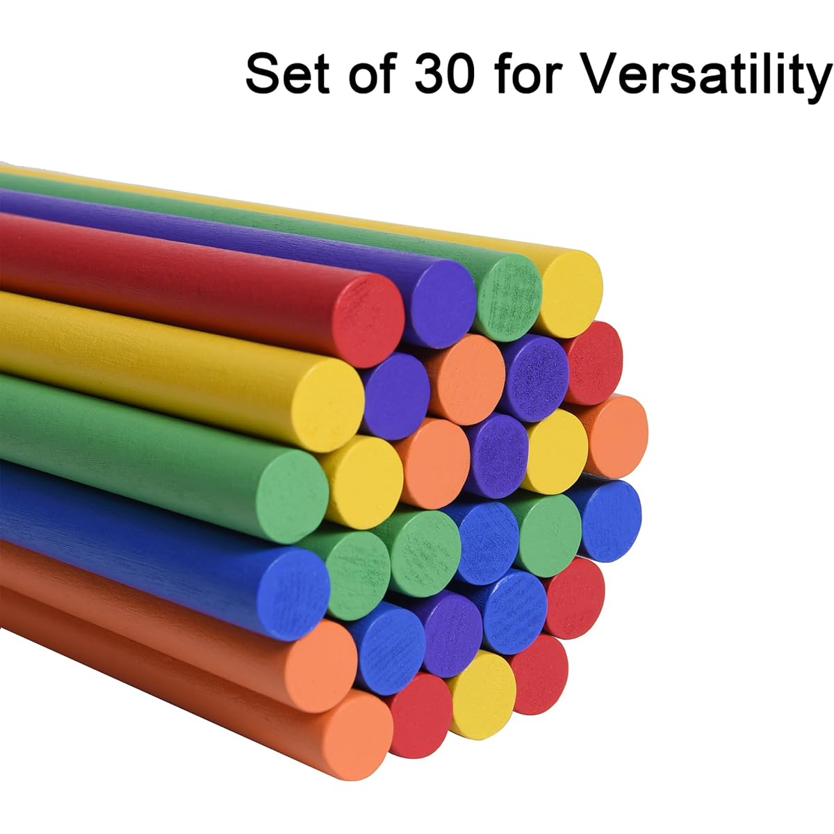 Rhythm sticks for children 30 pieces bulk purchase 12 inches Wood music Lumi sticks 6 colors