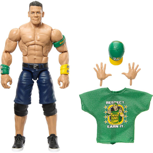 Mattel WWE Top Picks Elite Action Figure & Accessory Set John Cena 6" Collectible Hand Ring Gear with 25 Articulation Points