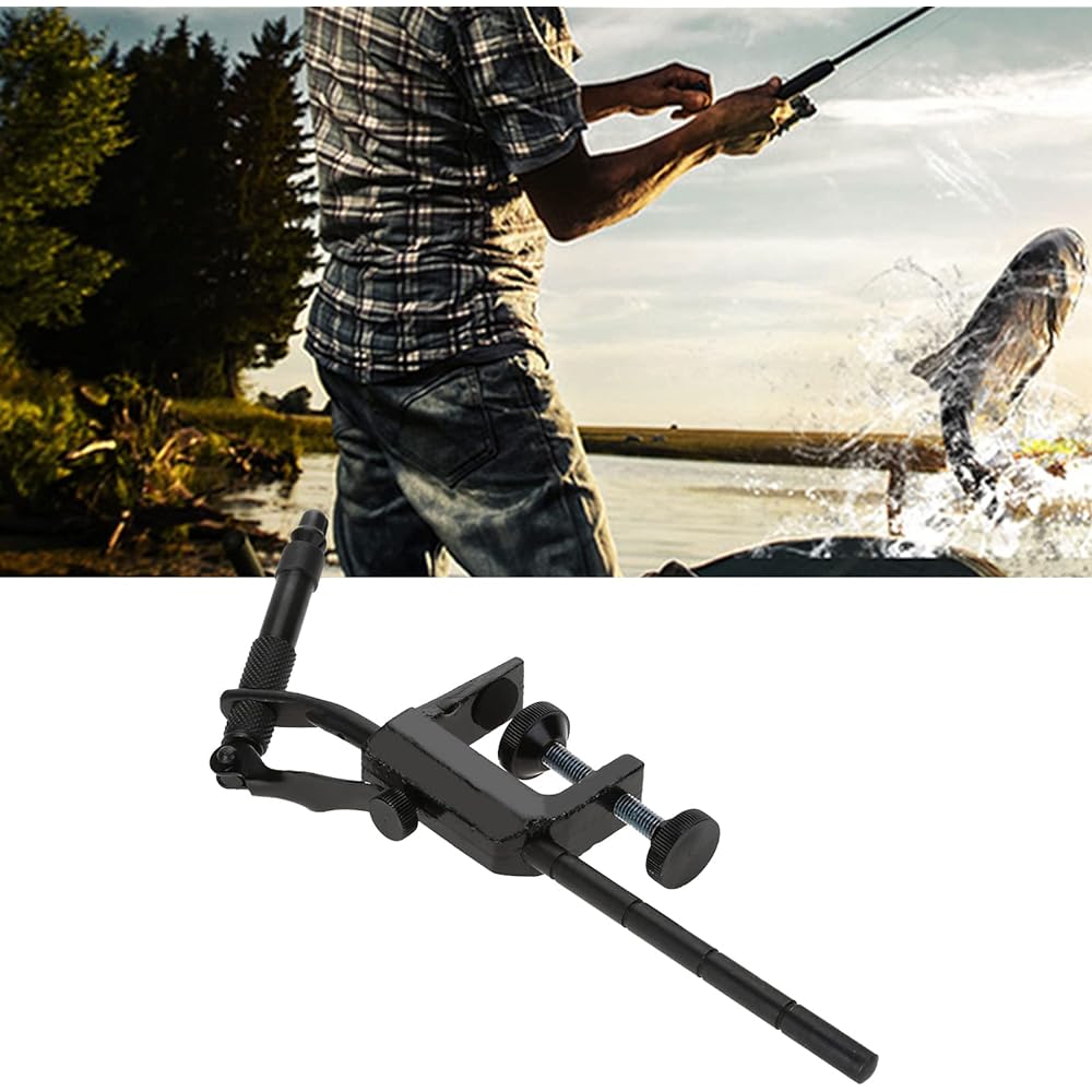 Fishing Vise, Fly Tying Vise Iron Rotating Fly Lure Tackle DIY Tool with Adjustable Clamp Tackle Fishing Accessories