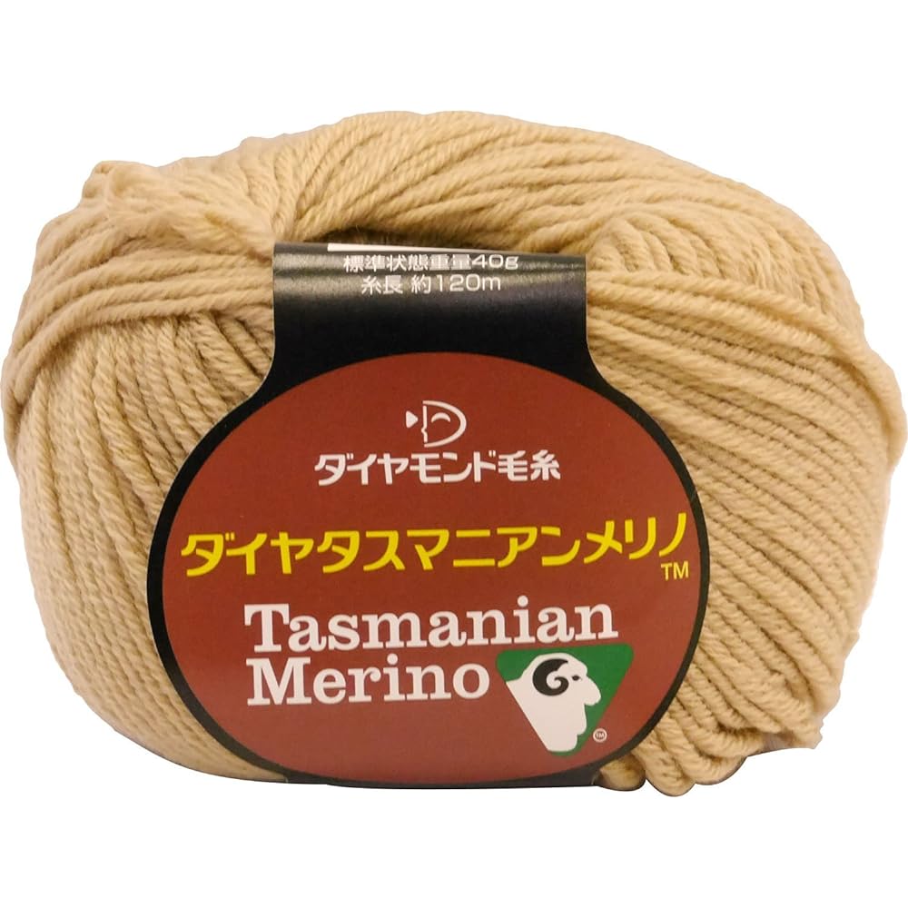 Diamond Yarn Diamond Tasmanian Merino Yarn Thick col.704 Beige 40g Approx. 120m Set of 10