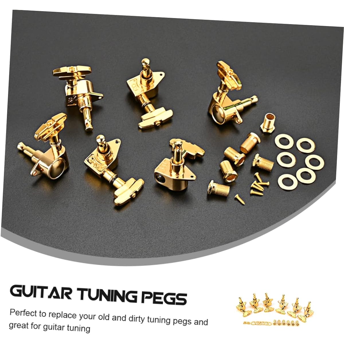VICASKY Set of 4 Guitar Strings, Folk Guitar, Classical, Musical Instrument, Electric Guitar, Knob, Nose, Zinc Alloy