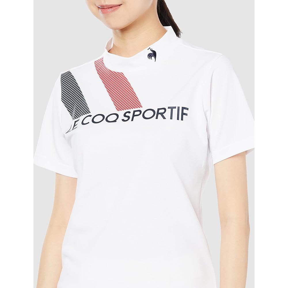 [Le Coq Sportif] 2023 Spring/Summer Model Short Sleeve Shirt Mock Neck Sweat Absorbent Quick Drying Stretch UPF15 Limited Distribution Special Order Toriko Golf Standard QGWVJA41NT Women's