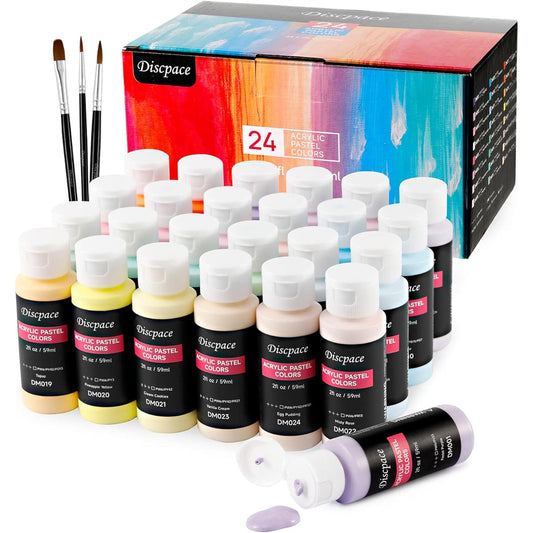 Discpace Acrylic Paint Pastel 59ml 24 Colors