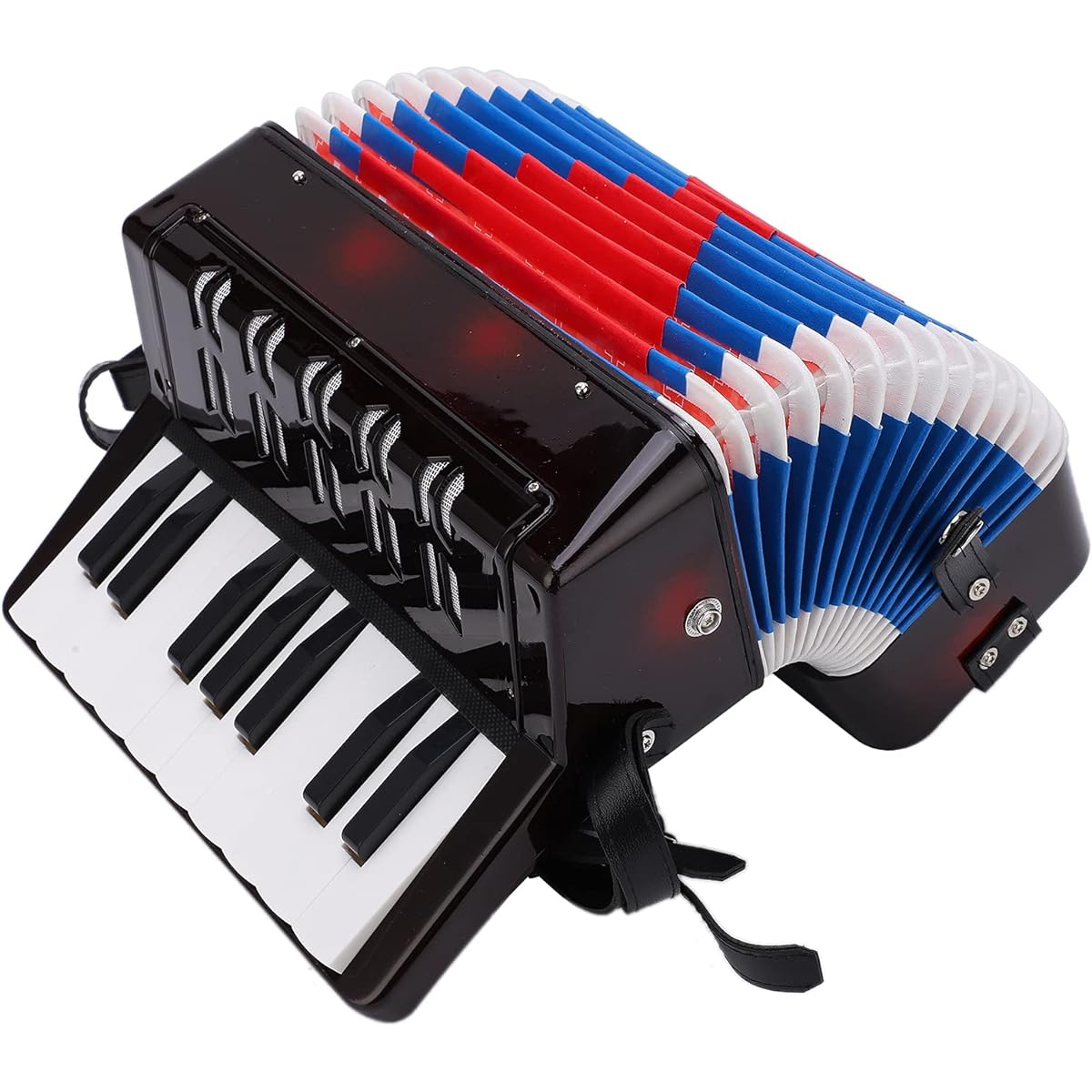 Piano Accordion 17 Keys 8 Bass Beginner Accordion Musical Instrument Hand Keyboard Rhythm Training Spring Instrument