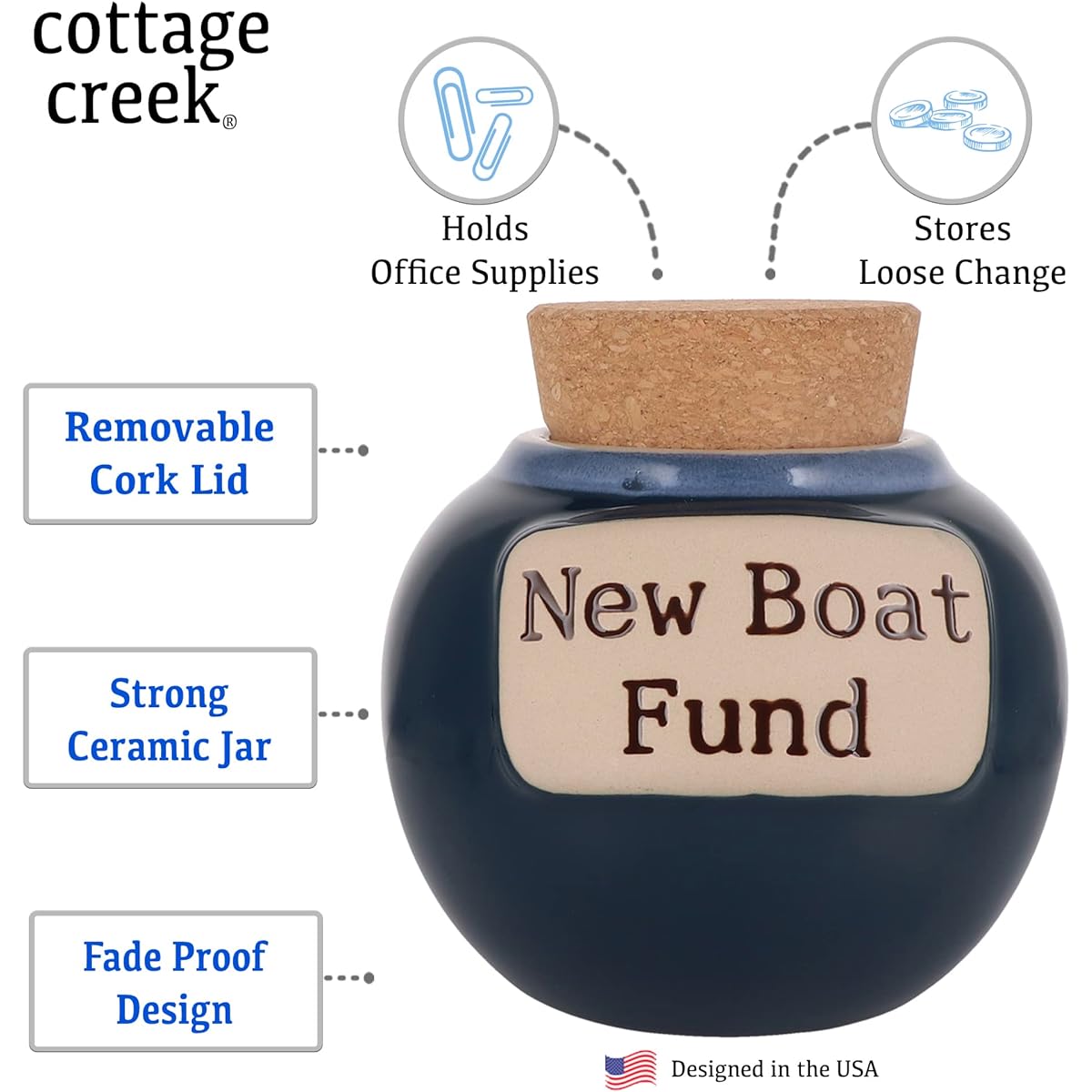 Cottage Creek New Boat Fund Money Box Boat Accessories Boat Gifts Boat Gifts