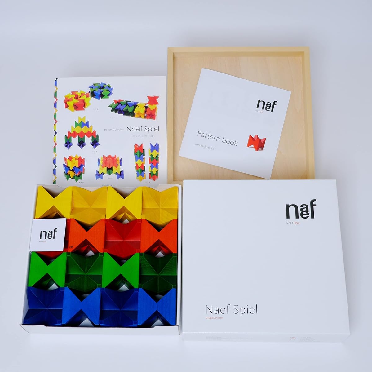 Nefspiel naef building blocks [Regularly imported product] [Comes with bonus domestic wooden box] [Comes with original pattern collection]