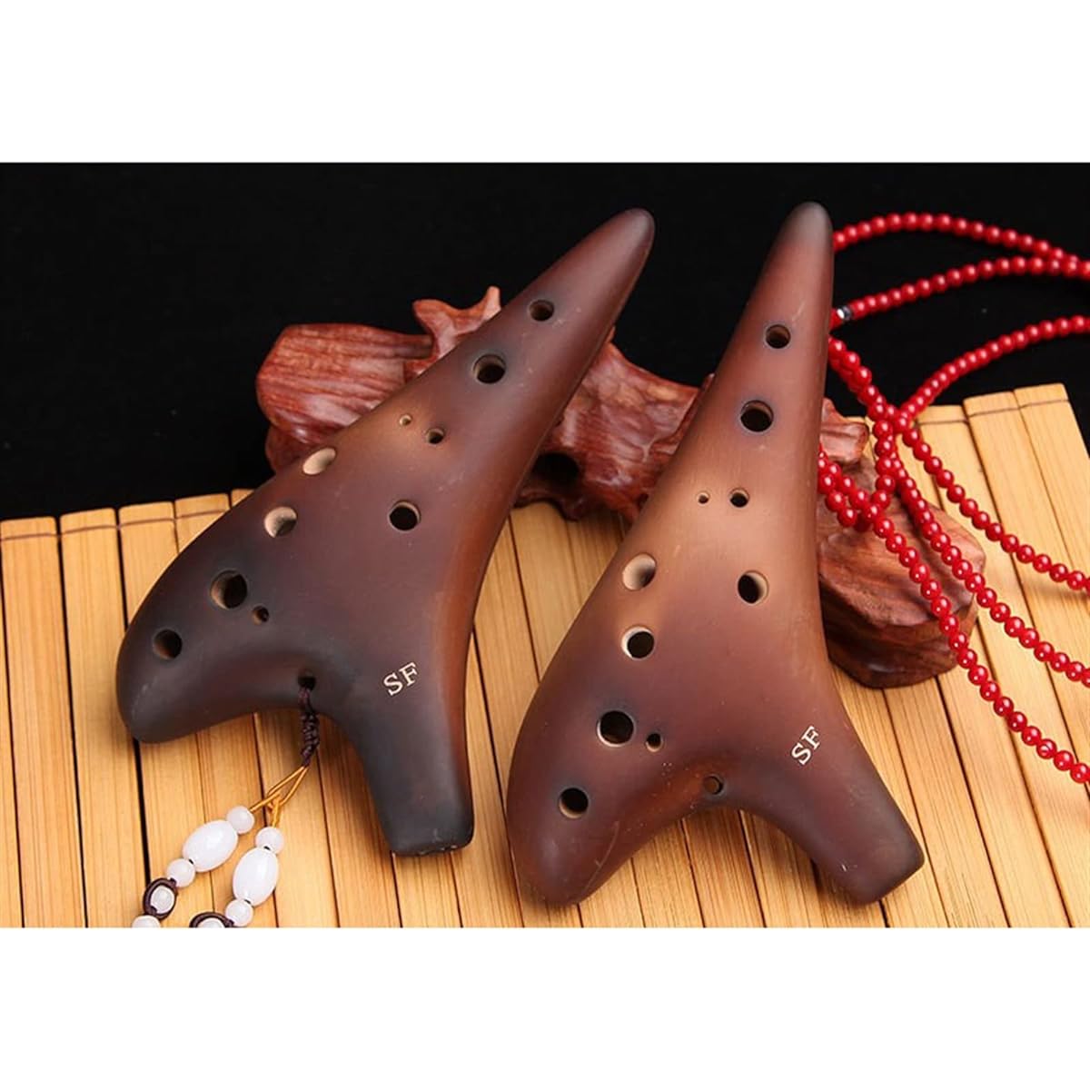 12 Holes Smoked Ocarina F Key Handmade Soprano Ceramic Ocarina Musical Instrument Ocarina Instrument