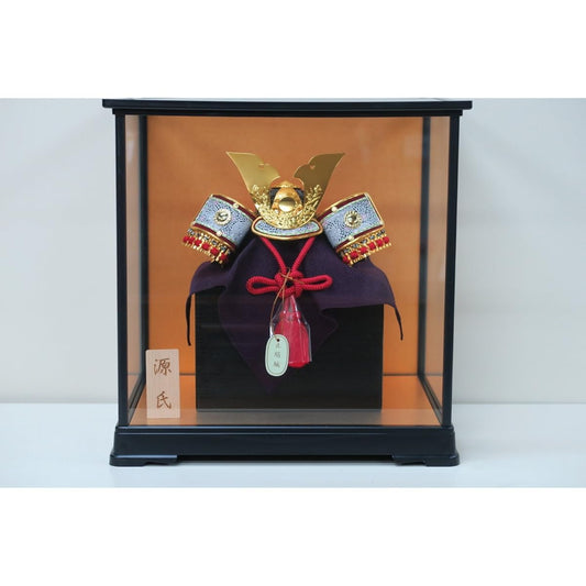 No. 6 Genji Large Kuwagata Mini Helmet Foldable Plastic Frame Glass Case