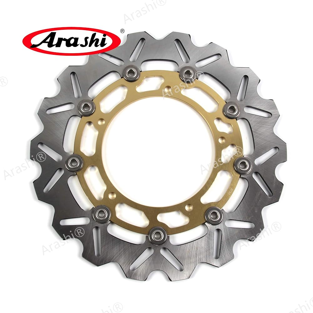 Arashi Front and Rear Brake Disc Rotor for Yamaha YZFR3 YZF-R3 YZF R3 2015-2021 ABS 2017-2021 Motorcycle Replacement Accessories Gold