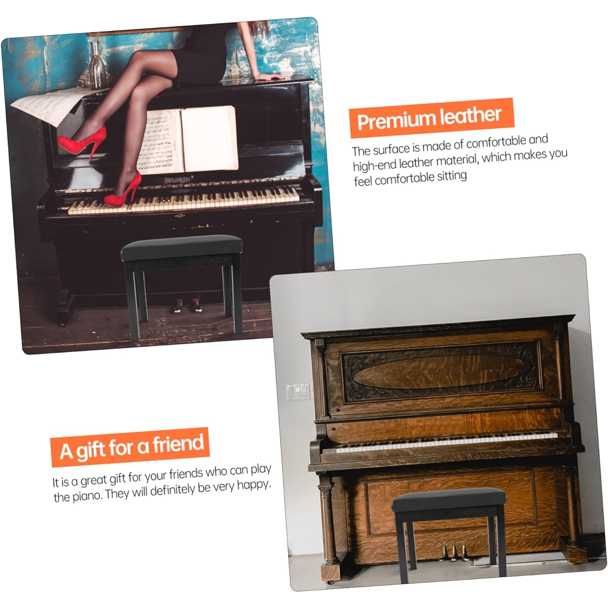 SWOOMEY 1pc Lifting Piano Stool Wooden Piano Bench Single Lifting Piano Chair Gamer Chair Gaming Chair Single Stool Piano Keyboard Bench Home