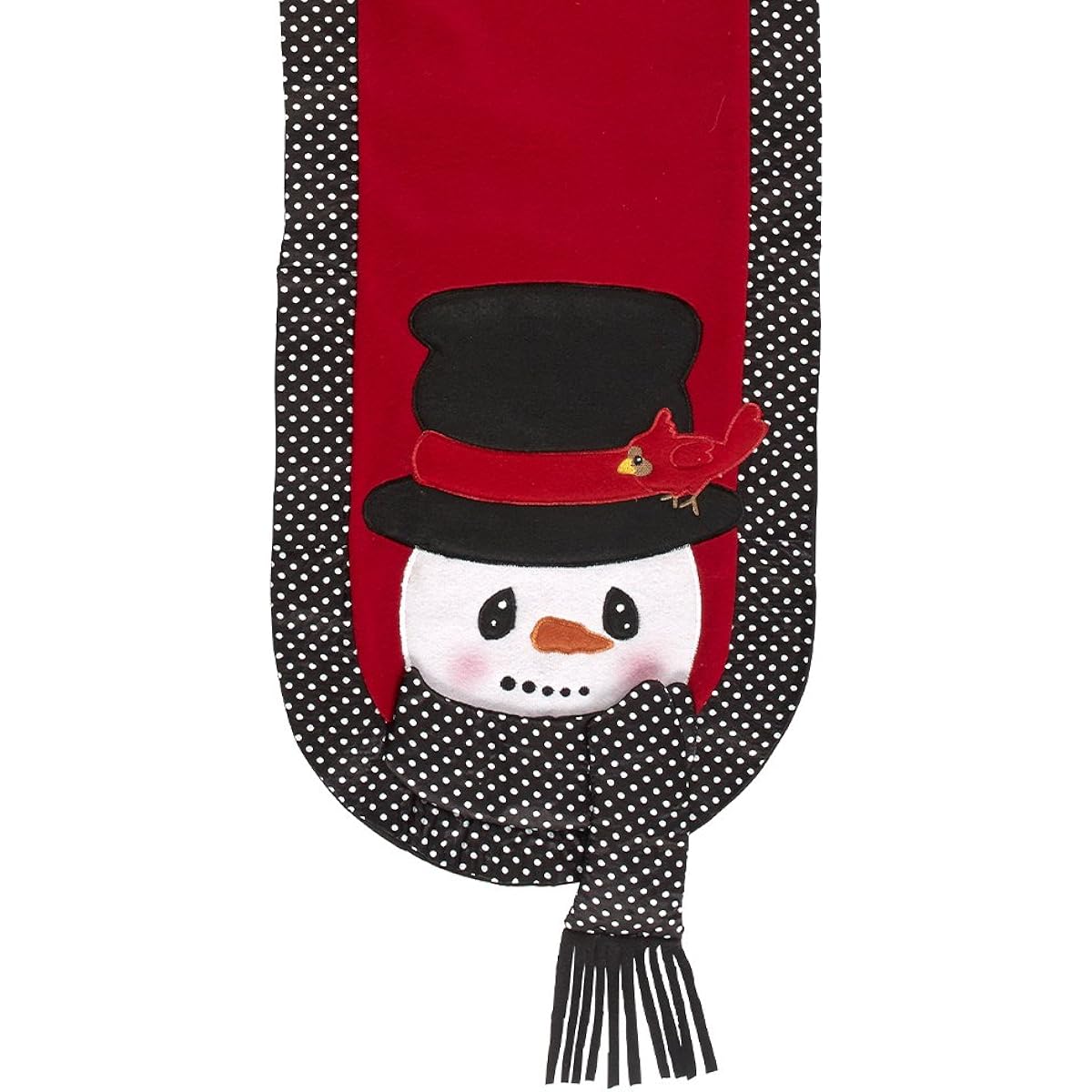 Precious Moments Snow Match Fun Snowman Holiday Decorations 13" x 108" Red Black White Table Runner 171478