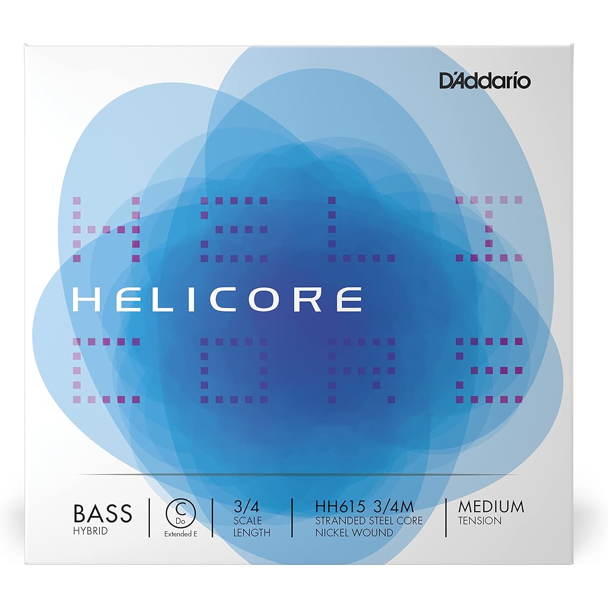 D'Addario Wood Base (Contrabass) Strings Helicore Hybrid Set HH610 3/4H Heavy Tension [Domestic Genuine Product]