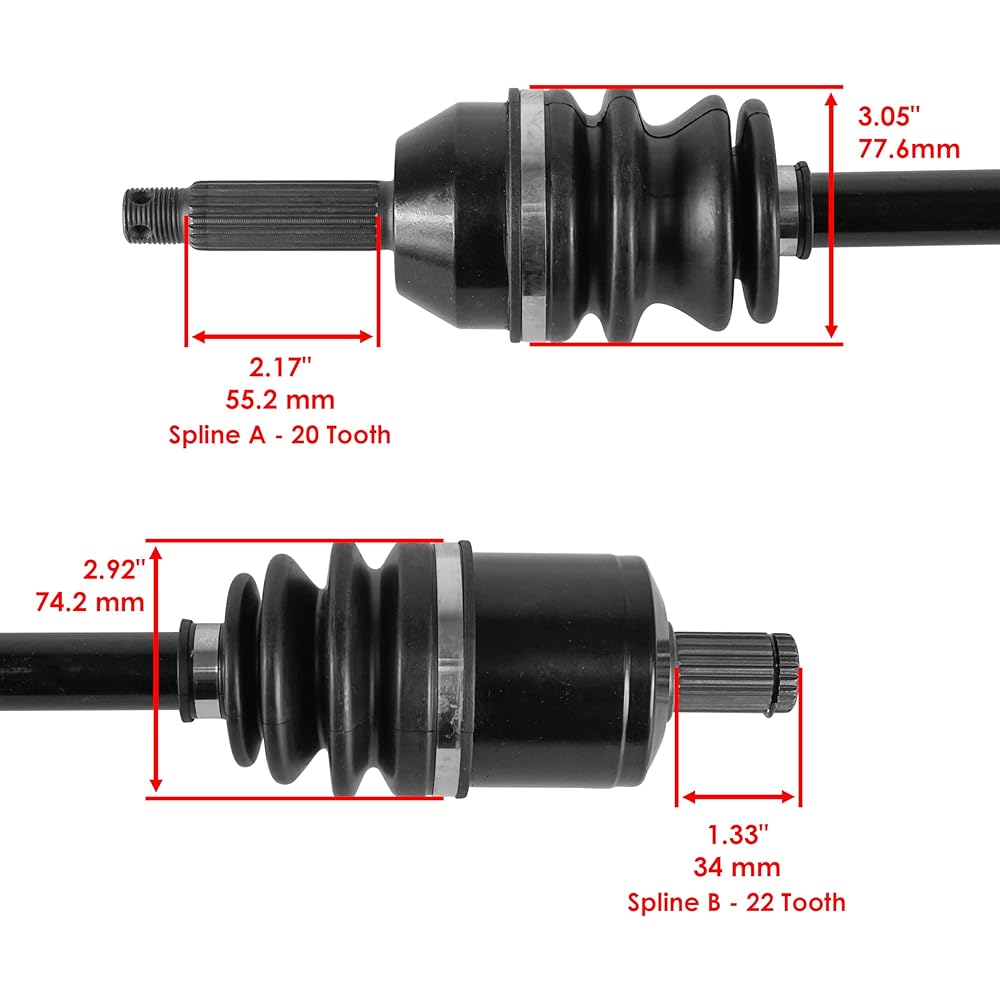 Caltric Front Left Complete CV Joint Axle Compatible with Polaris Ranger Lsv Ev Lev 2010 2011 2012 2013 2014