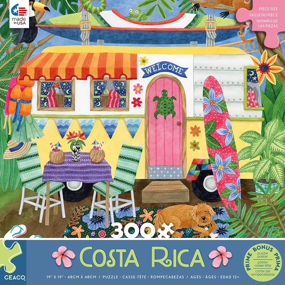 Ceaco - Happy Camper - Costa Rica - 300 Piece Jigsaw Puzzle