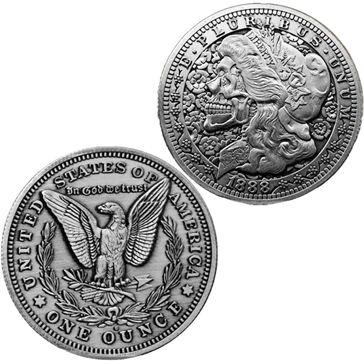 patpaw USA Challenge Coin Metal Skull Liberty Collection Coin