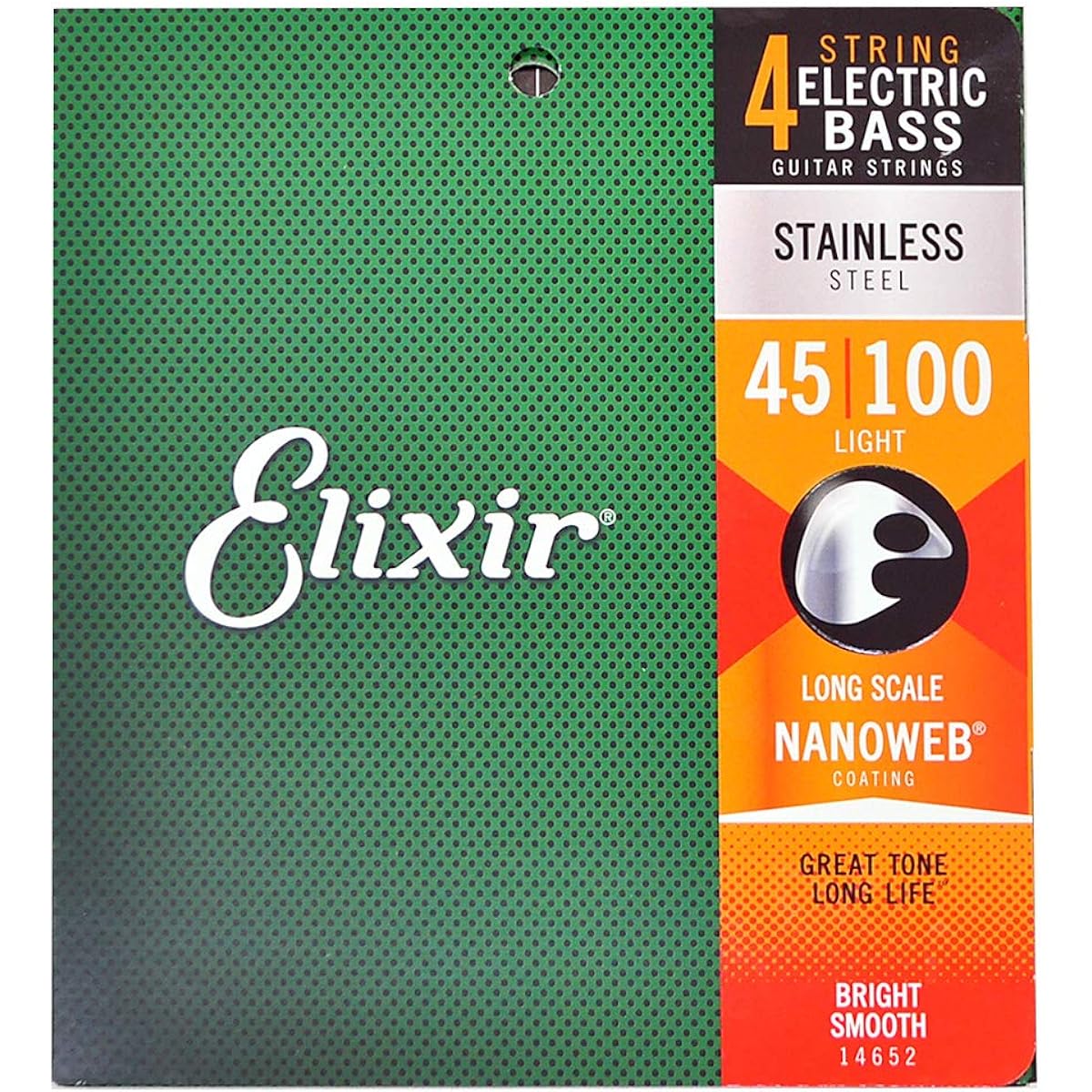 ELIXIR Bass Strings NANOWEB Light Long/Stainless #14652