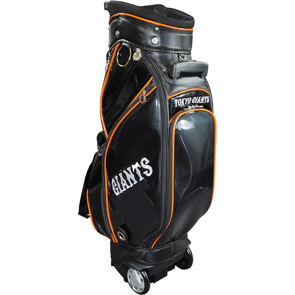 LEZAX Yomiuri Giants 9.0 Type Caddy Bag with Casters Black YGCB-2402
