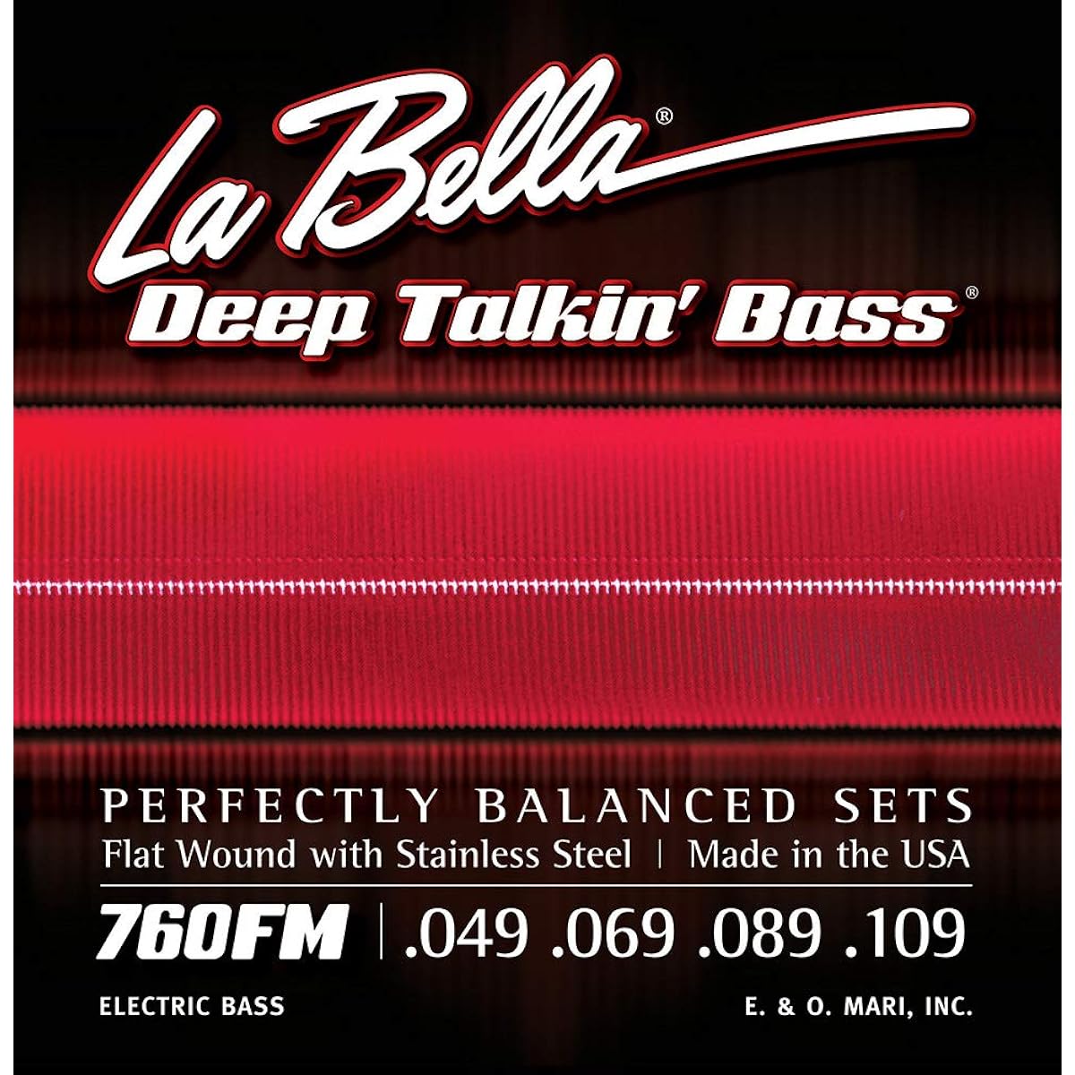 LA BELLA 760FM Deep Talkin' Bass Flats Medium 49-109 Bass Strings