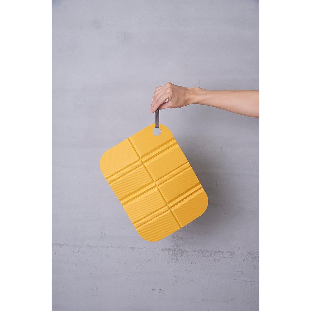 [H Tokyo] PORTABLE MY SA"VER Sauna Mat Sauna Mat Foldable Compact Sports Watching Outdoor Drawstring Pouch Gift Present (Yellow)