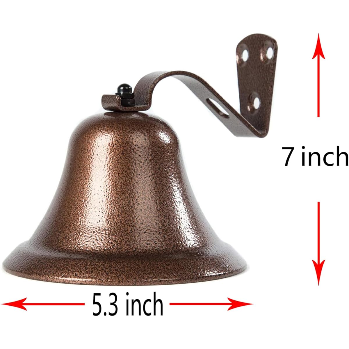 wmm Outdoor Dinner Bell Bracket Mounts Bells to Indoor and Outdoor Walls Large Watch/Indoor/Outdoor/Last Order/Pub/Door/School/Dinner/Reception Wall Bell