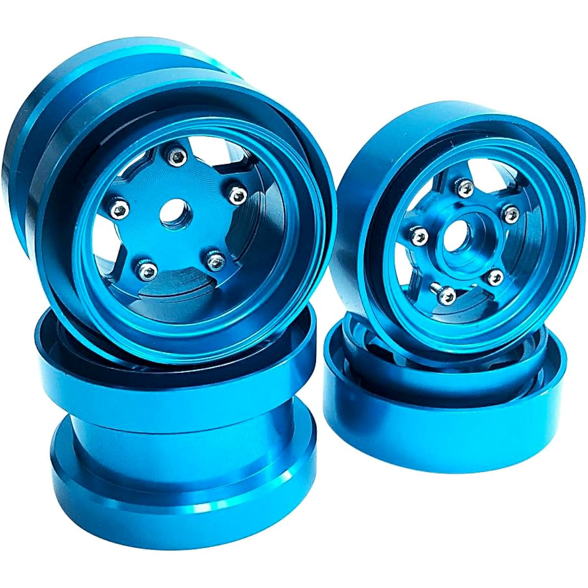 OPTION No.1 Aluminum Wheel Set for Grasshopper and Hornet (1 set/Light Blue) ALS005
