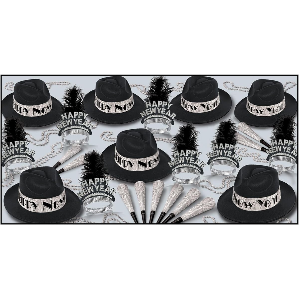 Beistle 88658 - 50 Swingin' Silver Party Favors, 1 Assortment Per Package