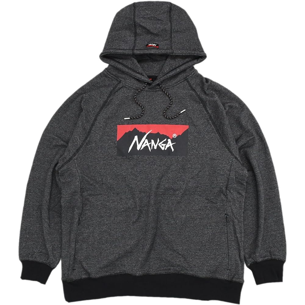 [Nanga] Pullover Parka Hoodie Men's ECO HYBRID BOX LOGO SWEAT HOODIE NW2311-1F202 Black