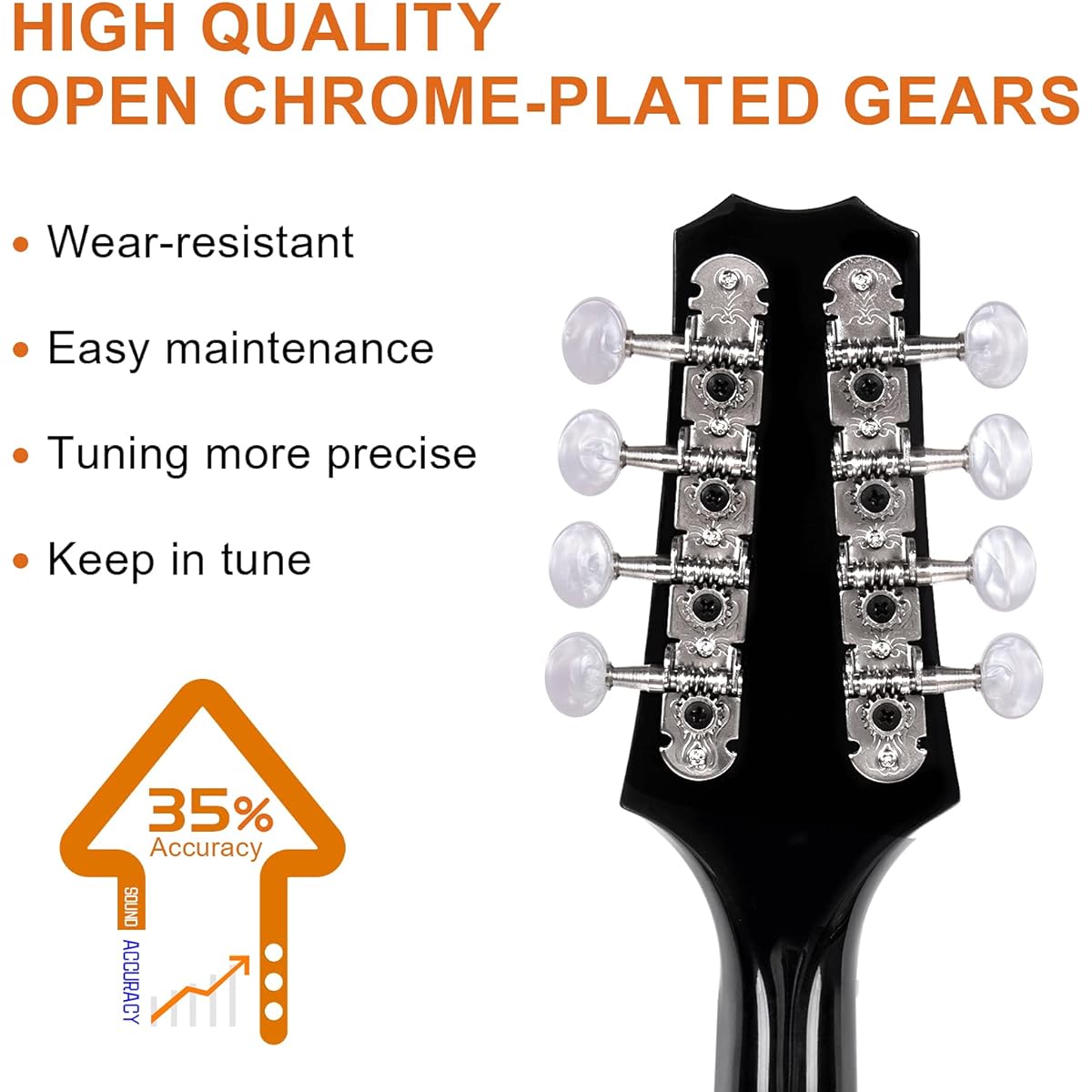 Kmise Mandolin A Style Mandolin Instrument 8 String Spruce with Musical Instrument Tuner Strings Gig Bag Strap Pick for Adults Beginners