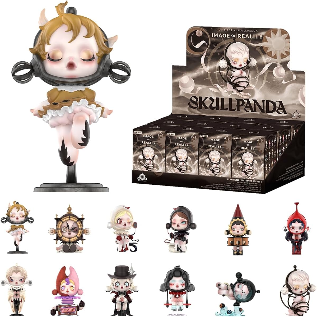 POP MART SKULLPANDA Image Of Reality Series [1 Piece] Pop Mart Gachapon Blind Box Figure Plastic Model Premium Toy PVC Soft Vinyl Original Character Birthday Gift