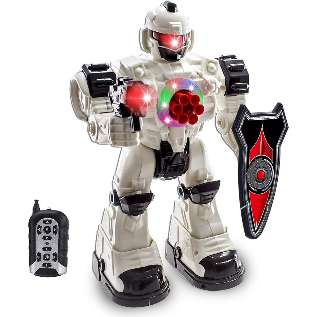 WolVol Remote Control Robot Police Toy with Flashing Lights and Sounds, Great Action Toy for Boys [Parallel Import]
