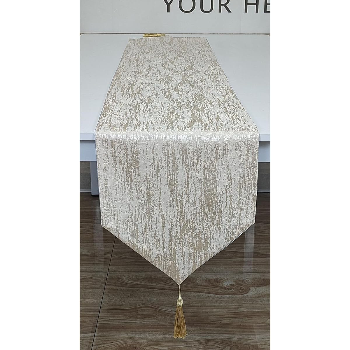 HoliSelear Multi-Size Tree Pattern Table Runner 72" Long 13" x 72" Farmhouse Side Desk Tall Kitchen Tea/Coffee Table Dining Room Decorations Party Dresser Thanksgiving Christmas Beige