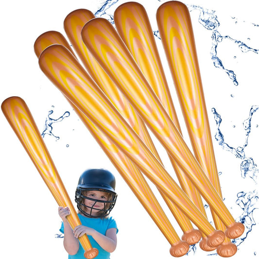 6 Pcs Inflatable Baseball Bats Large 40 Inch Inflatable Toy Bat Baseball Party Favors Plastic Blow Up Baseball Bat Carnival Prizes Teen and Adult Pool Beach Sports Games Birthday Party Supplies