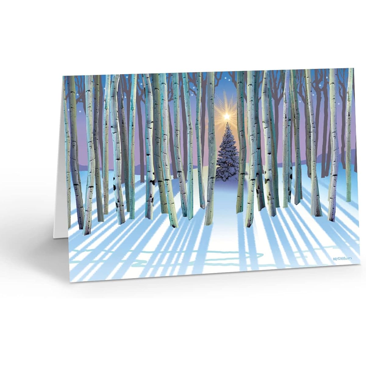Stonehouse Collection | Forest Christmas Tree Cards | Box of 18 Holiday Cards | Made in the USA (Standard)