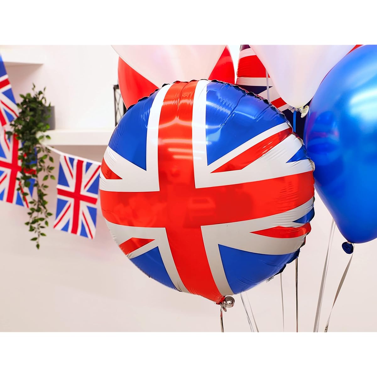 Toyland® 18" Round Union Jack Foil Balloons - British Party Decorations