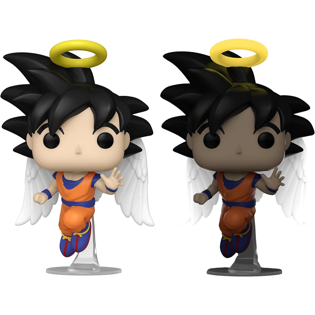 Funko Pop! Animation: Dragon Ball Z - Winged Goku (Angel) Special Edition 2 Piece Bundle - Common & Chase Glow GITD Vinyl Figure Multicolor Exclusive #1430