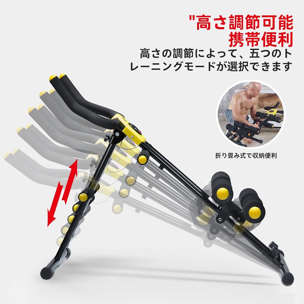 MBB Multifunctional Home Gym Equipment Abs Machine Height Adjustable Abs Trainer Workout Machine Thighs Buttocks Abs Legs Arms Exercise