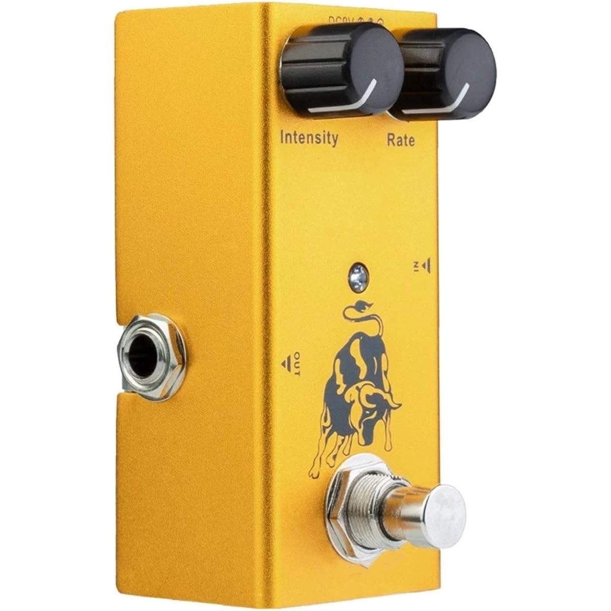 Guitar Effect Pedal Control Knob Mini Single Pedal for Abs Electric Guitar DC 9V Yellow Guitar Effect